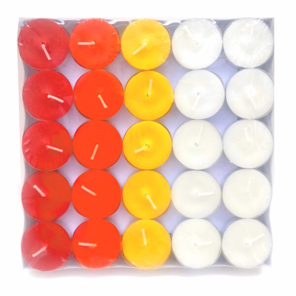 Tealight Candles Set of 50 (Multicolour) - Image 2