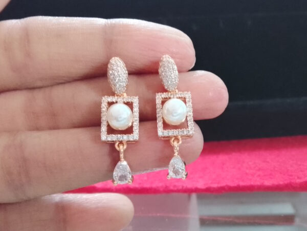 Pearl Square AD Earrings - Image 2