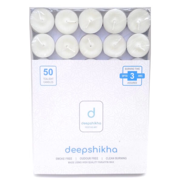 Tealight Candles Set of 50 (White)