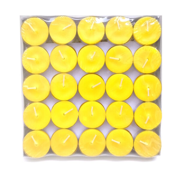 Tealight Candles Set of 50 (Yellow) - Image 2