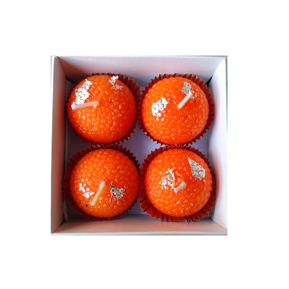 Motichoor Ladoo Candles Set of 4 - Image 3