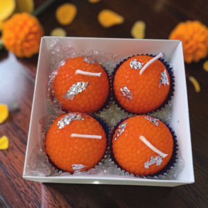 Motichoor Ladoo Candles Set of 4